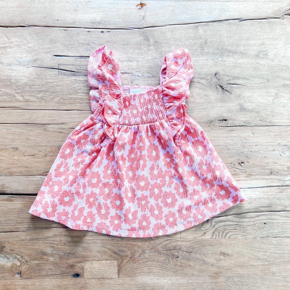 Zara Floral Ruffle Dress, Size 9-12M